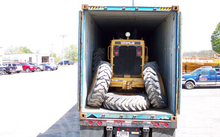 Machine Loading for Export In Container